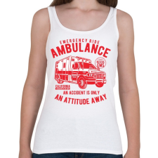 PRINTFASHION Mentőautó - Női atléta - Fehér női trikó