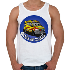 PRINTFASHION mentőautó pisti 3 - Férfi atléta - Fehér atléta, trikó