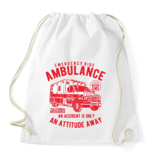 PRINTFASHION Mentőautó - Sportzsák, Tornazsák - Fehér tornazsák