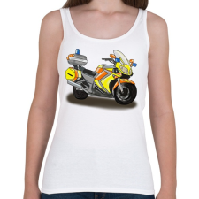 PRINTFASHION mentőmotor - Női atléta - Fehér női trikó