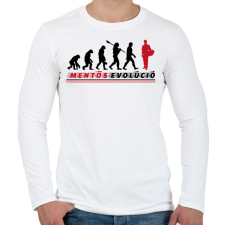 PRINTFASHION Mentős evolúció - Férfi hosszú ujjú póló - Fehér férfi póló