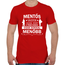 PRINTFASHION Mentős vagyok - Menő - Férfi póló - Piros férfi póló