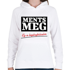 PRINTFASHION Ments meg ez a legénybúcsúm - Női kapucnis pulóver - Fehér női pulóver, kardigán
