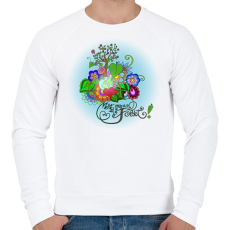 PRINTFASHION Mentsd meg a Földet! - Férfi pulóver - Fehér
