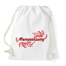 PRINTFASHION Menyasszony (leveles minta) - Sportzsák, Tornazsák - Fehér tornazsák