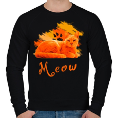 PRINTFASHION meow - Férfi pulóver - Fekete