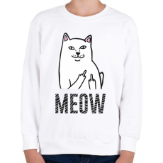 PRINTFASHION Meow - Gyerek pulóver - Fehér