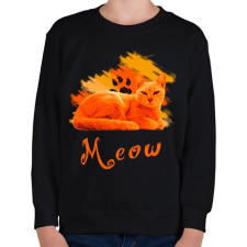 PRINTFASHION meow - Gyerek pulóver - Fekete gyerek pulóver, kardigán