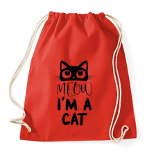 PRINTFASHION Meow, I'm a cat - Sportzsák, Tornazsák - Piros tornazsák