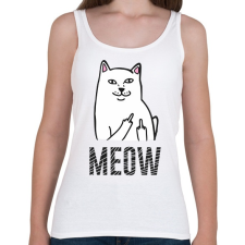 PRINTFASHION Meow - Női atléta - Fehér női trikó