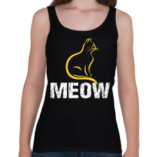 PRINTFASHION MEOW - Női atléta - Fekete női trikó