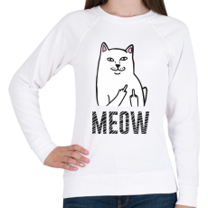PRINTFASHION Meow - Női pulóver - Fehér
