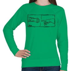 PRINTFASHION Meow - Női pulóver - Zöld