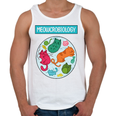 PRINTFASHION Meowcrobiology - Férfi atléta - Fehér