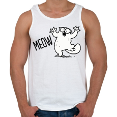 PRINTFASHION Meoww - Férfi atléta - Fehér