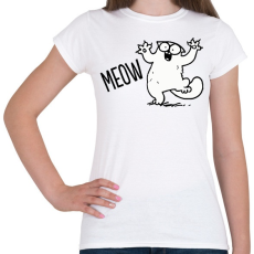 PRINTFASHION Meoww - Női póló - Fehér