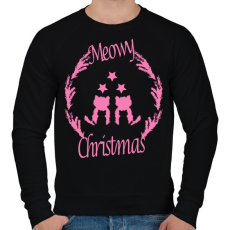 PRINTFASHION meowy pink - Férfi pulóver - Fekete