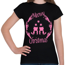 PRINTFASHION meowy pink - Női póló - Fekete női póló