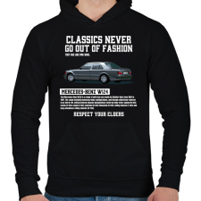 PRINTFASHION mercedes - Férfi kapucnis pulóver - Fekete férfi pulóver, kardigán