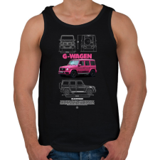 PRINTFASHION Mercedes G Wagen - Férfi atléta - Fekete atléta, trikó