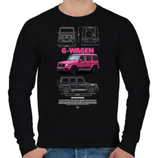 PRINTFASHION Mercedes G Wagen - Férfi pulóver - Fekete
