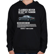 PRINTFASHION mercedes - Gyerek kapucnis pulóver - Fekete gyerek pulóver, kardigán