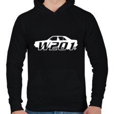 PRINTFASHION Mercedes w201 - Férfi kapucnis pulóver - Fekete férfi pulóver, kardigán