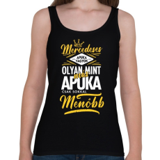 PRINTFASHION Mercedeses apuka - Női atléta - Fekete