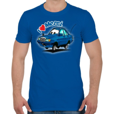 PRINTFASHION merci - Férfi póló - Királykék