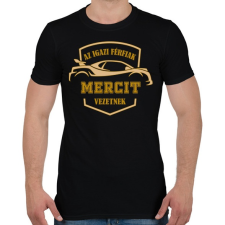 PRINTFASHION Merci sofőr - Férfi póló - Fekete férfi póló