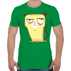 PRINTFASHION Mérges cica - Férfi póló - Zöld