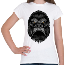 PRINTFASHION Mérges Gorilla - Női póló - Fehér
