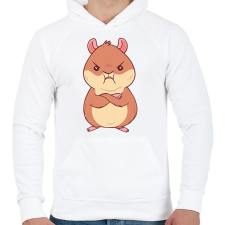 PRINTFASHION Mérges hörcsög - Férfi kapucnis pulóver - Fehér női pulóver, kardigán