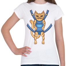 PRINTFASHION Mérges macska - Női póló - Fehér
