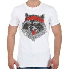 PRINTFASHION Mérges mosómedve - Férfi póló - Fehér