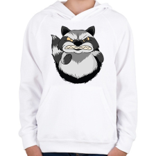 PRINTFASHION Mérges mosómedve - Gyerek kapucnis pulóver - Fehér gyerek pulóver, kardigán
