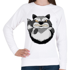 PRINTFASHION Mérges mosómedve - Női pulóver - Fehér női pulóver, kardigán