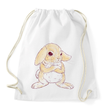 PRINTFASHION Mérges nyuszi - Sportzsák, Tornazsák - Fehér tornazsák