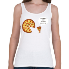 PRINTFASHION Mérges pizza - Női atléta - Fehér