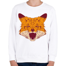 PRINTFASHION Mérges róka - Gyerek pulóver - Fehér