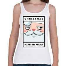 PRINTFASHION Mérges Télapó - Női atléta - Fehér női trikó