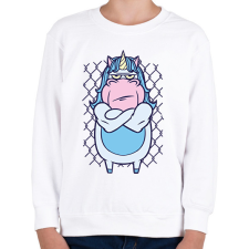 PRINTFASHION Mérges unikornis - Gyerek pulóver - Fehér gyerek pulóver, kardigán