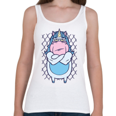 PRINTFASHION Mérges unikornis - Női atléta - Fehér