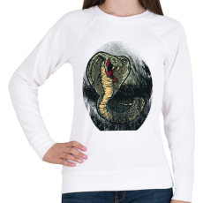 PRINTFASHION Mérgeskígyó grafika - Női pulóver - Fehér