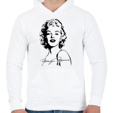 PRINTFASHION merilyn monroe - Férfi kapucnis pulóver - Fehér férfi pulóver, kardigán