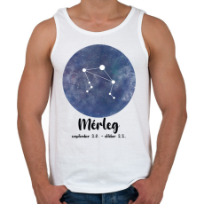 PRINTFASHION Mérleg - Férfi atléta - Fehér