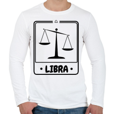 PRINTFASHION mérleg - Férfi hosszú ujjú póló - Fehér