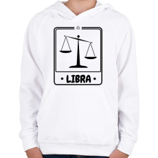 PRINTFASHION mérleg - Gyerek kapucnis pulóver - Fehér