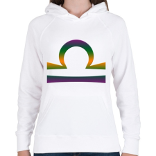 PRINTFASHION Mérleg - Női kapucnis pulóver - Fehér női pulóver, kardigán