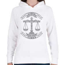 PRINTFASHION Mérleg  - Női kapucnis pulóver - Fehér női pulóver, kardigán